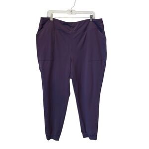 Duluth Trading Co Noga Classic Joggers Purple XL Supplex Lycra Activewear (READ)